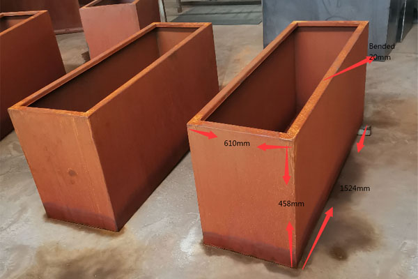 corten steel trough