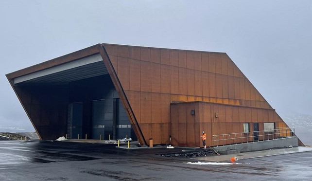 island Corten steel building