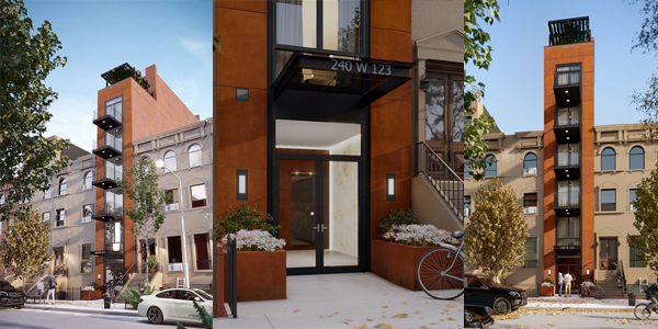 Custom Corten steel panels cladding facade in New York, USA